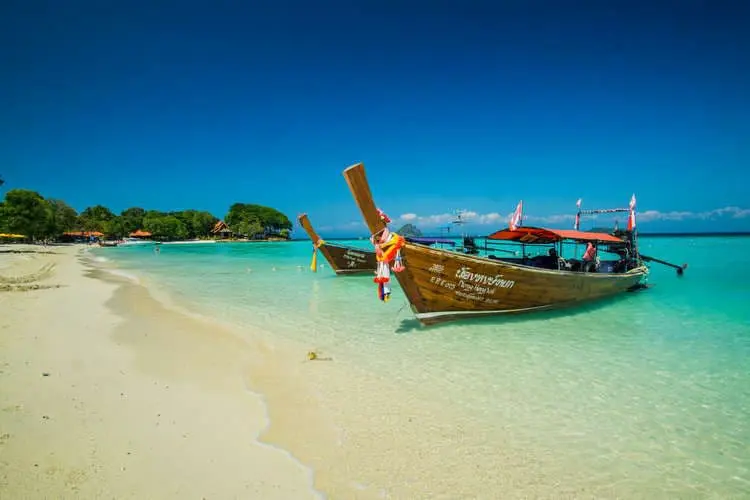Beautiful beach and sea water on Koh Phi Phi